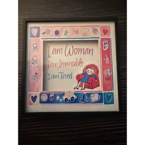 6/$25 Vintage “I am Woman..” Shadow Box Photo Frame